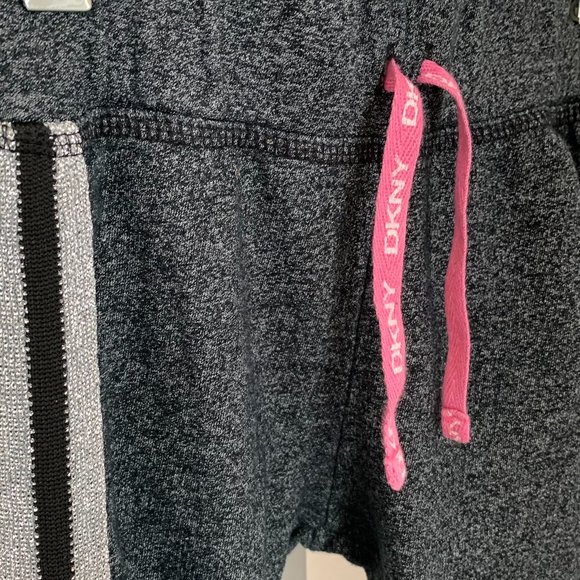 DKNY Little Girl's Joggers, Black Heather, Size 4 - Picture 4 of 8